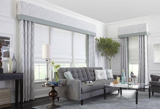 Upholstered Cornice in Living Room